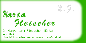 marta fleischer business card